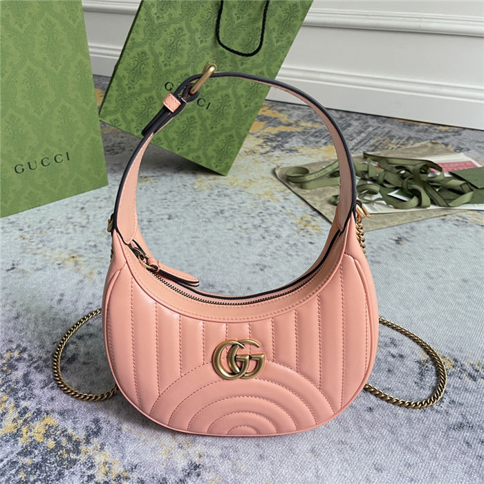 GG Marmont half-moon-shaped mini bag Orange 699514 High