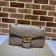 GG MARMONT MEDIUM SHOULDER BAG 443496 Leather Milk-Tea High