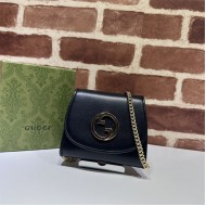 Gucci GUCCI BLONDIE MEDIUM CHAIN WALLET 725219 Leather Black High