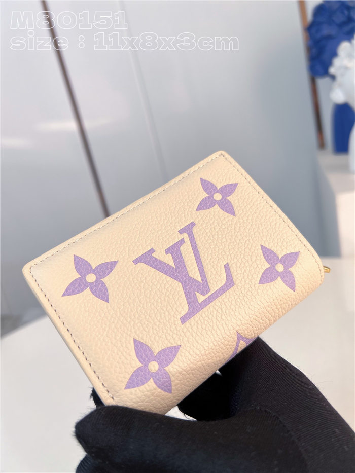 Louis Vuitton CLÉA WALLET Monogram Empreinte M80151 Purple High