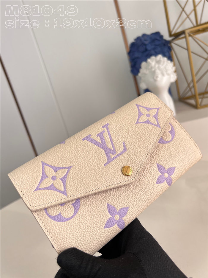 Louis Vuitton SARAH WALLET Monogram Empreinte M81049 Purple High