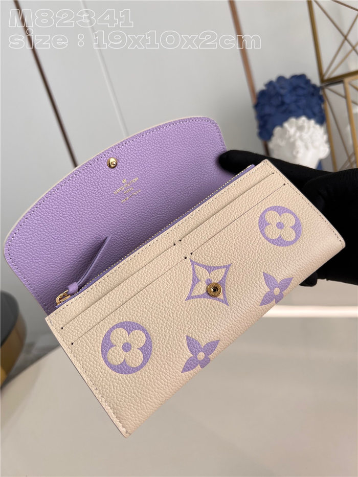 Louis Vuitton EMILIE WALLET Monogram Empreinte M82341 Purple High