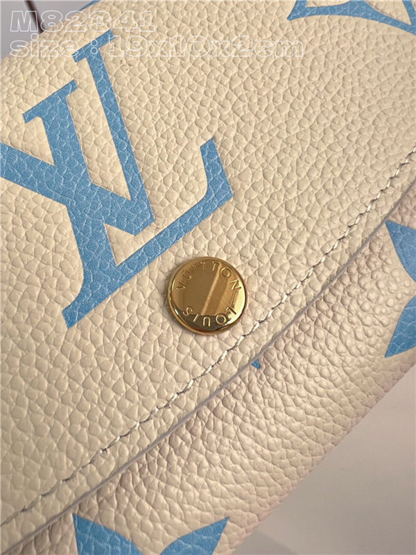 Louis Vuitton EMILIE WALLET Monogram Empreinte M82341 Blue High