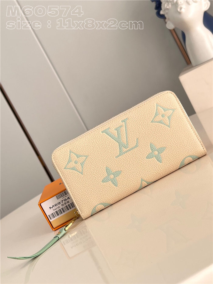 Louis Vuitton ZIPPY WALLET Monogram Empreinte M69794 Green High