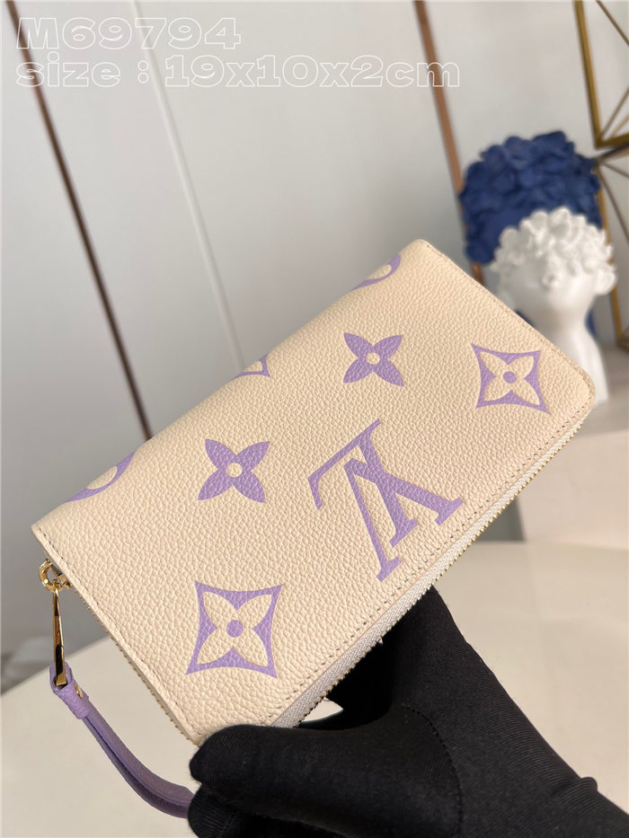 Louis Vuitton ZIPPY WALLET Monogram Empreinte M69794 Purple High