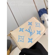 Louis Vuitton MINI POCHETTE ACCESSOIRES Monogram Empreinte M58009 Blue High