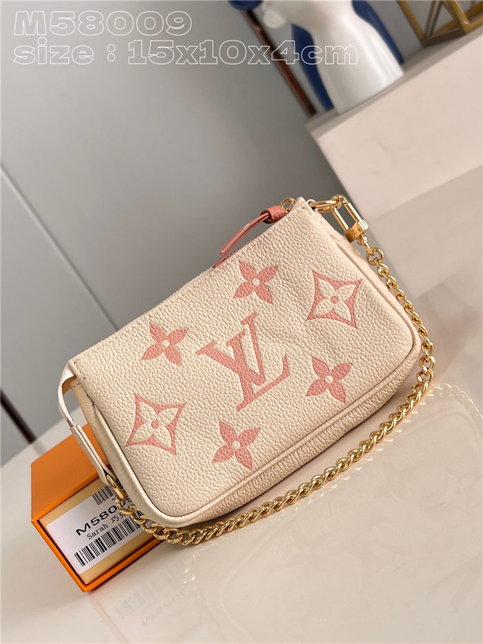 Louis Vuitton MINI POCHETTE ACCESSOIRES Monogram Empreinte M58009 Chocolate High