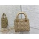 MINI LADY Dior BAG Cannage Lambskin Gold Metal Natural High