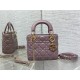 MINI LADY Dior BAG Cannage Lambskin Gold Metal Pink High