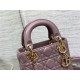 MINI LADY Dior BAG Cannage Lambskin Gold Metal Pink High