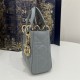 MINI LADY Dior BAG Cannage Lambskin Gold Metal Grey-Stone High