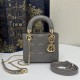 MINI LADY Dior BAG Cannage Lambskin Gold Metal Grey High