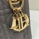 MINI LADY Dior BAG Cannage Lambskin Gold Metal Grey High