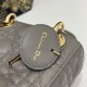 MINI LADY Dior BAG Cannage Lambskin Gold Metal Grey High