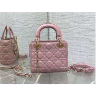 MINI LADY Dior BAG Cannage Lambskin Gold Metal Antique-Pink High