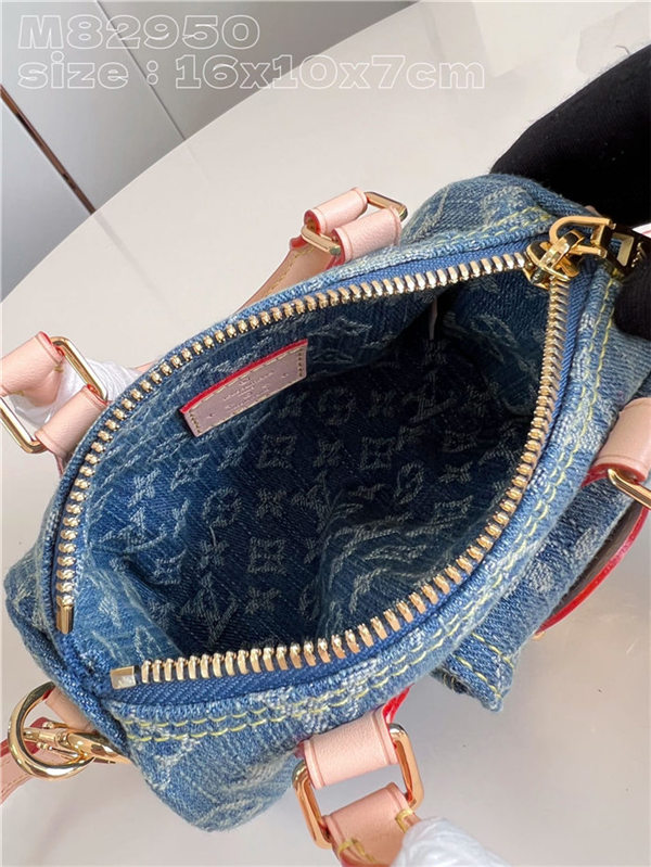 Louis Vuitton NANO SPEEDY Monogram jacquard denim Blue M82950 High