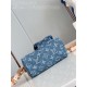 Louis Vuitton NANO SPEEDY Monogram jacquard denim Blue M82950 High