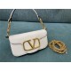 Valentino Garavani MINILOCO Crossbody Bag Calfskin Leather White High