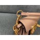 Valentino Garavani MINILOCO Crossbody Bag Calfskin Leather Beige Gold High