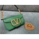 Valentino Garavani MINILOCO Crossbody Bag Calfskin Leather Green High