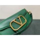 Valentino Garavani MINILOCO Crossbody Bag Calfskin Leather Green High