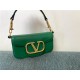 Valentino Garavani MINILOCO Crossbody Bag Calfskin Leather Green High