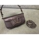 Valentino Garavani MINILOCO Crossbody Bag Calfskin Leather Black-Pewter High