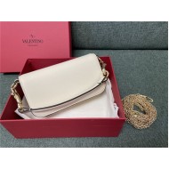 Valentino Garavani MINILOCO Crossbody Bag Calfskin Leather White-White High