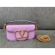 Valentino Garavani MINILOCO Crossbody Bag Calfskin Leather Lilac High