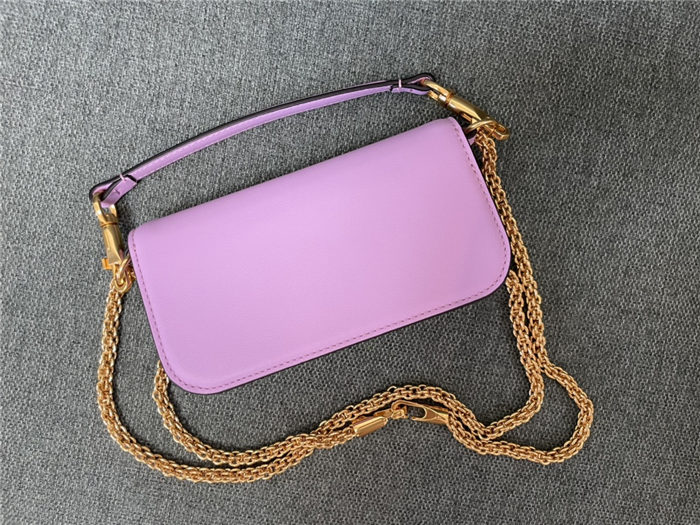 Valentino Garavani MINILOCO Crossbody Bag Calfskin Leather Lilac High