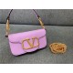 Valentino Garavani MINILOCO Crossbody Bag Calfskin Leather Lilac High