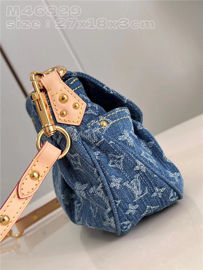 Louis Vuitton Sunset Handbag Monogram Denim canvas M46829 High