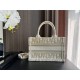 MINI Dior BOOK TOTE Dior Oblique Embroidery Gold With Strap High