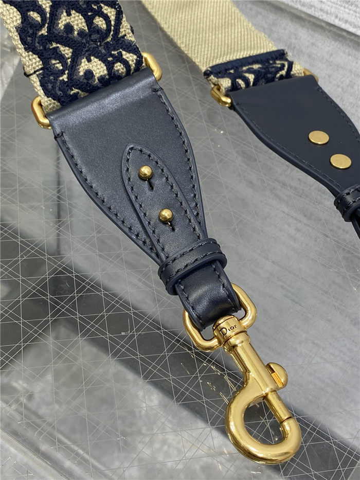 SHOULDER STRAP Dior Oblique Embroidered Blue High