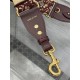 SHOULDER STRAP Dior Oblique Embroidered Burgundy High