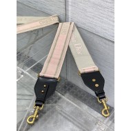 SHOULDER STRAP 'Christian Dior' Embroidery Pink High