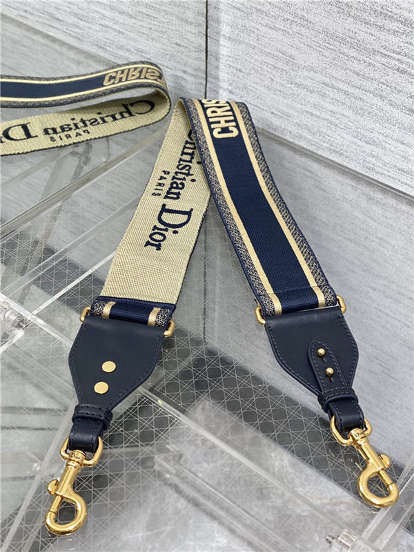 SHOULDER STRAP 'Christian Dior' Embroidery Blue High