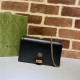 Gucci Diana mini bag with bamboo 696817 Leather Black High