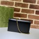 Gucci Diana mini bag with bamboo 696817 Leather Black High