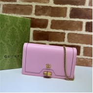 Gucci Diana mini bag with bamboo 696817 Leather Pink High