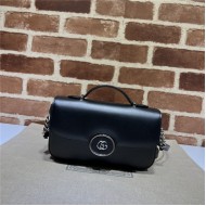 Gucci PETITE GG MINI SHOULDER BAG 739722 Leather Black High