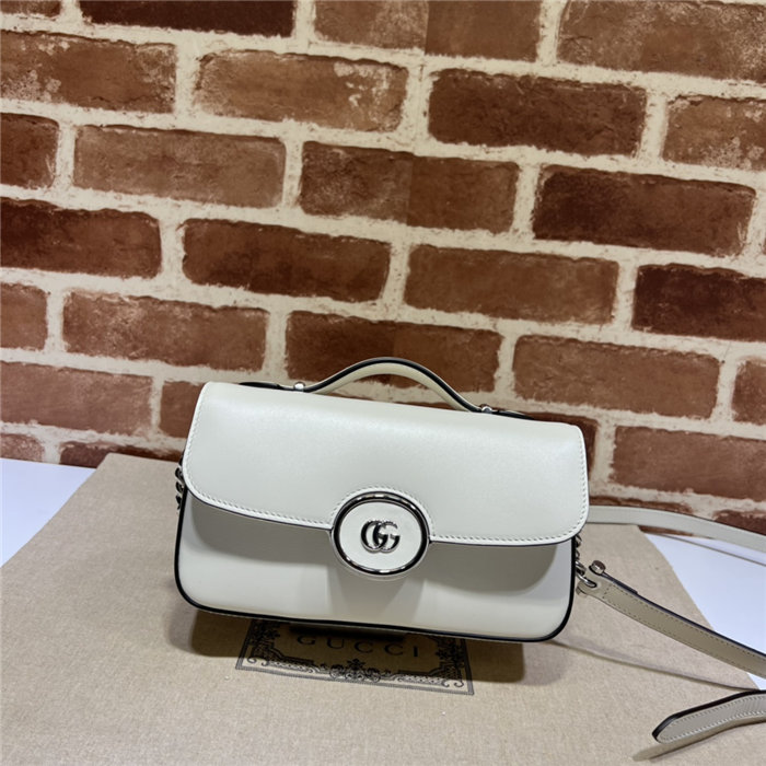 Gucci PETITE GG MINI SHOULDER BAG 739722 Leather White High