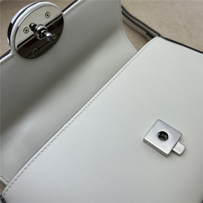 Gucci PETITE GG MINI SHOULDER BAG 739722 Leather White High