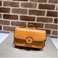 Gucci PETITE GG MINI SHOULDER BAG 739722 Leather Orange High