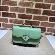 Gucci PETITE GG MINI SHOULDER BAG 739722 Leather Green High