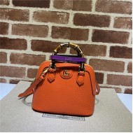 Gucci Diana mini tote bag 715775 Leather Orange High