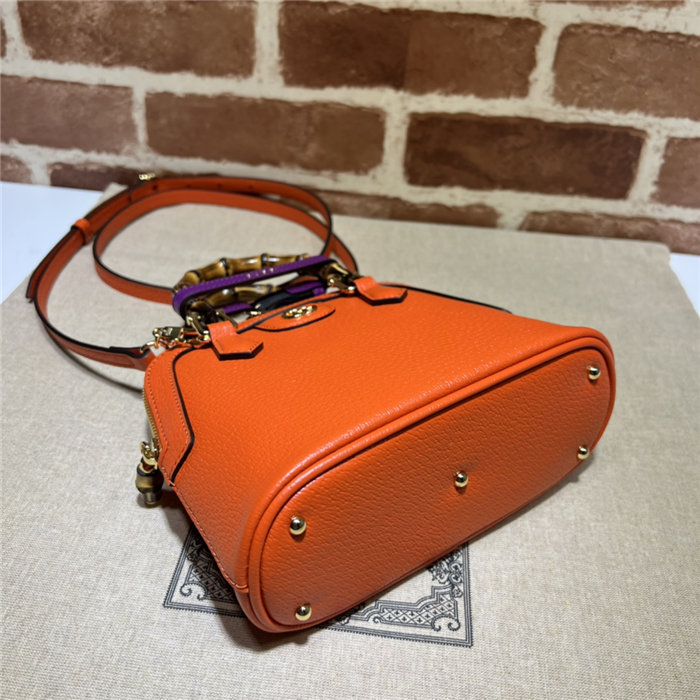 Gucci Diana mini tote bag 715775 Leather Orange High