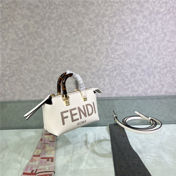 Fendi By The Way Mini Boston bag leather White High