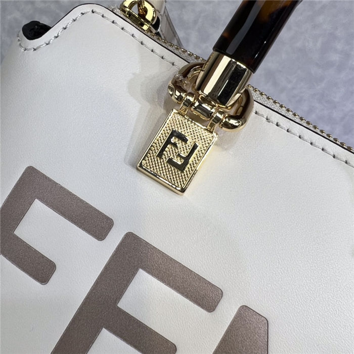 Fendi By The Way Mini Boston bag leather White High