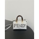 Fendi By The Way Mini Boston bag leather and elaphe White High